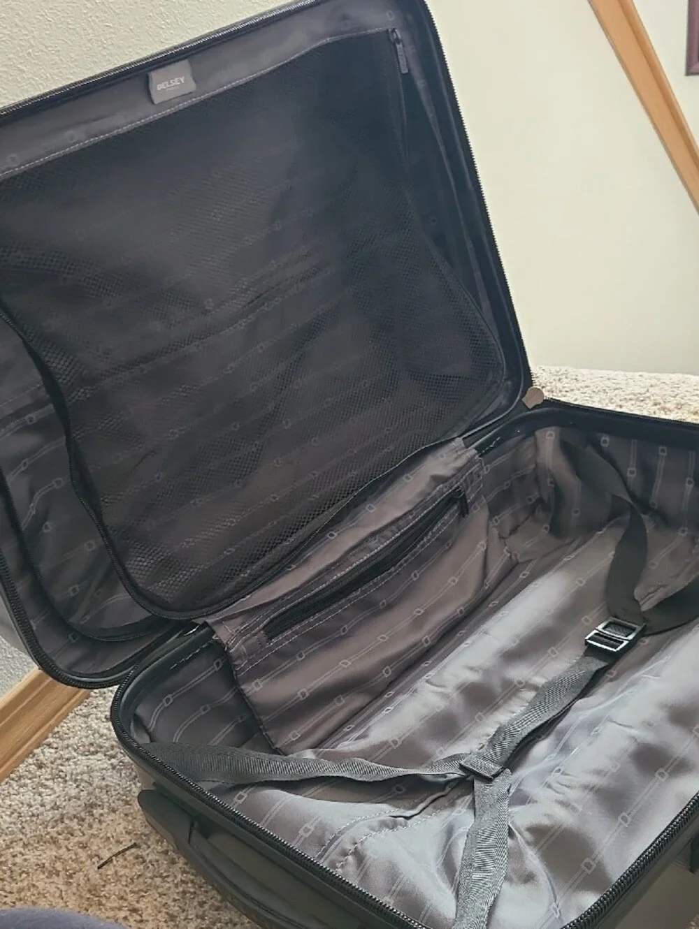 Delsey Hardside Spinner Luggage - Charcoal Black